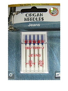 Organ Needles Иглы Jeans, 130/705H, 90-100 (блистер)